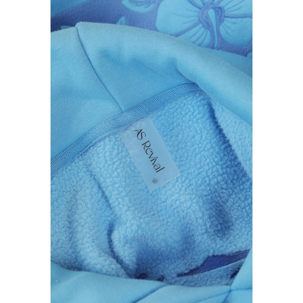 Sz XL Altar’d State Embroidered Aqua ‘Meet Me At The Beach’ Hoodie NWOT - Picture 4 of 7